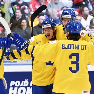 Сборная Швеции забросила 11 безответных шайб сборной Австрии на МЧМ-2023