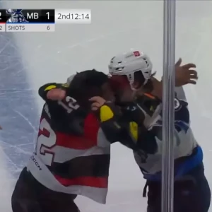 Кровавый бой на льду во время матча АХЛ