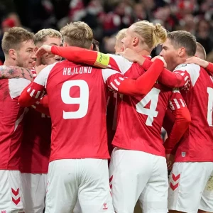 Сборная Дании победила Казахстан в квалификационном матче Евро-2024