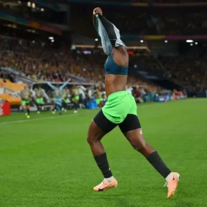 Африканская футболистка сняла майку, празднуя гол на ЧМ-2023