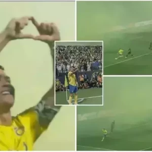 Роналду забил гол, несмотря на дым, окутавший ворота соперника