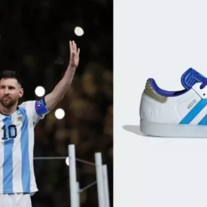 Кроссовки Adidas Sambas, вдохновленные Аргентиной Лионеля Месси, уже в продаже.