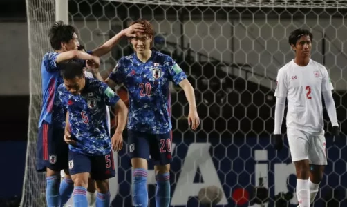 Сборная Японии забила 10 мячей в ворота Мьянмы