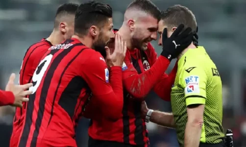 Арбитр в матче между «Миланом» и «Специей» допустил грубейшую ошибку