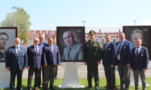 На Аллее олимпийских чемпионов ВИФК прошло открытие портрета Михаила Мамиашвили